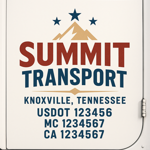 Truck Door Decal Lettering Sticker Signs | Add Your Info - Create Your Own Semi-Truck Door Signs