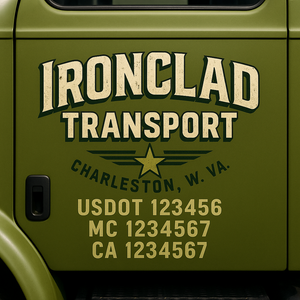 Truck Door Decal Lettering Sticker Signs | Add Your Info - Create Your Own Semi-Truck Door Signs