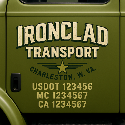 Truck Door Decal Lettering Sticker Signs | Add Your Info - Create Your Own Semi-Truck Door Signs