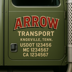Truck Door Decal Lettering Sticker Signs | Add Your Info - Create Your Own Semi-Truck Door Signs
