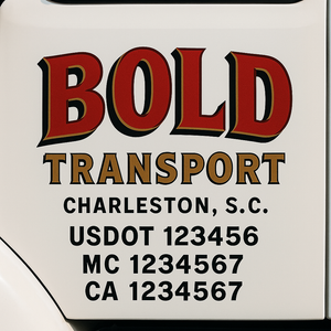 Truck Door Decal Lettering Sticker Signs | Add Your Info - Create Your Own Semi-Truck Door Signs