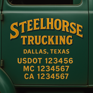 Truck Door Decal Lettering Sticker Signs | Add Your Info - Create Your Own Semi-Truck Door Signs
