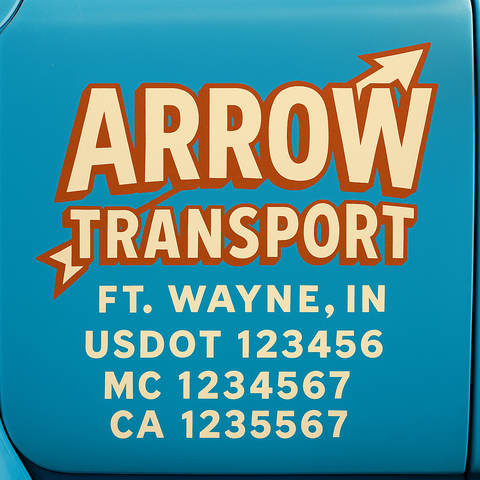Truck Door Decal Lettering Sticker Signs | Add Your Info - Create Your Own Semi-Truck Door Signs