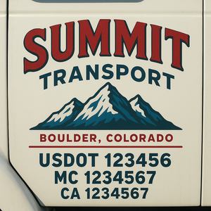 Truck Door Decal Lettering Sticker Signs | Add Your Info - Create Your Own Semi-Truck Door Signs
