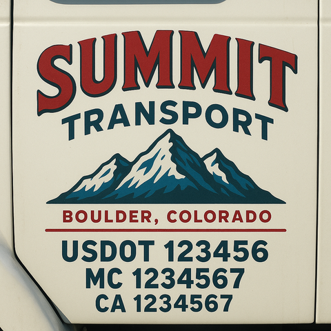 Truck Door Decal Lettering Sticker Signs | Add Your Info - Create Your Own Semi-Truck Door Signs