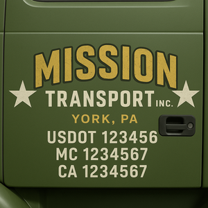 Truck Door Decal Lettering Sticker Signs | Add Your Info - Create Your Own Semi-Truck Door Signs