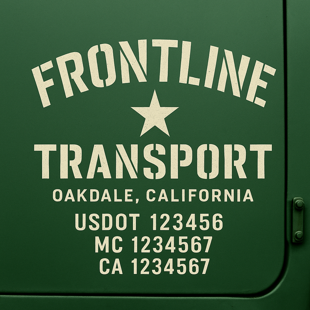 Truck Door Decal Lettering Sticker Signs | Add Your Info - Create Your Own Semi-Truck Door Signs