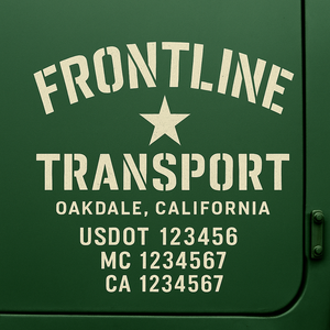 Truck Door Decal Lettering Sticker Signs | Add Your Info - Create Your Own Semi-Truck Door Signs