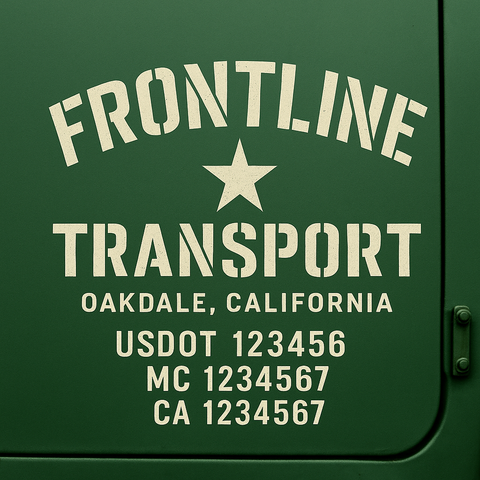 Truck Door Decal Lettering Sticker Signs | Add Your Info - Create Your Own Semi-Truck Door Signs