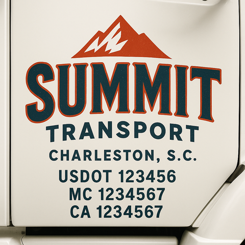 Truck Door Decal Lettering Sticker Signs | Add Your Info - Create Your Own Semi-Truck Door Signs