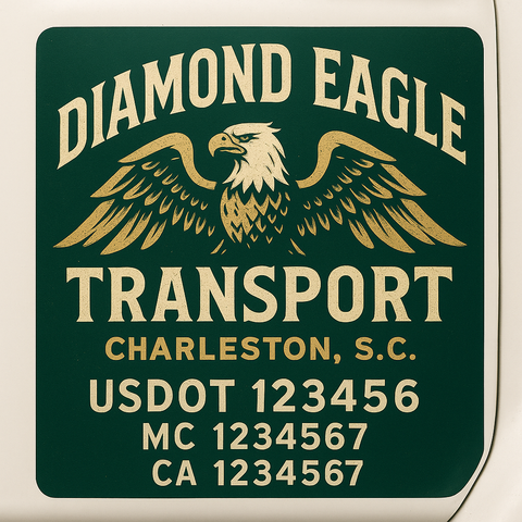 Truck Door Decal Lettering Sticker Signs | Add Your Info - Create Your Own Semi-Truck Door Signs