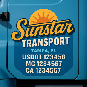 Truck Door Decal Lettering Sticker Signs | Add Your Info - Create Your Own Semi-Truck Door Signs