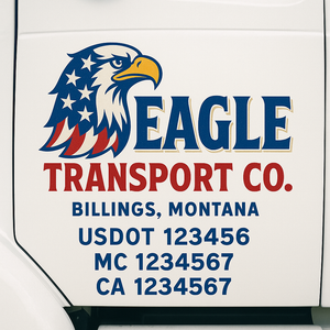 Truck Door Decal Lettering Sticker Signs | Add Your Info - Create Your Own Semi-Truck Door Signs