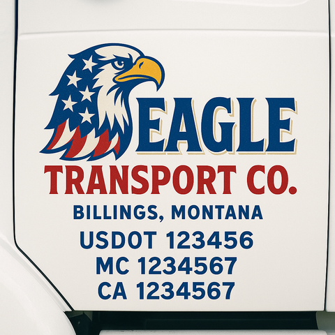 Truck Door Decal Lettering Sticker Signs | Add Your Info - Create Your Own Semi-Truck Door Signs