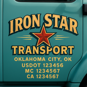 Truck Door Decal Lettering Sticker Signs | Add Your Info - Create Your Own Semi-Truck Door Signs