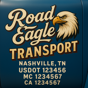 Truck Door Decal Lettering Sticker Signs | Add Your Info - Create Your Own Semi-Truck Door Signs