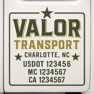 Truck Door Decal Lettering Sticker Signs | Add Your Info - Create Your Own Semi-Truck Door Signs