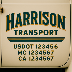 Truck Door Decal Lettering Sticker Signs | Add Your Info - Create Your Own Semi-Truck Door Signs