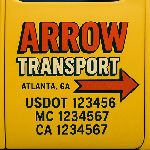 Truck Door Decal Lettering Sticker Signs | Add Your Info - Create Your Own Semi-Truck Door Signs