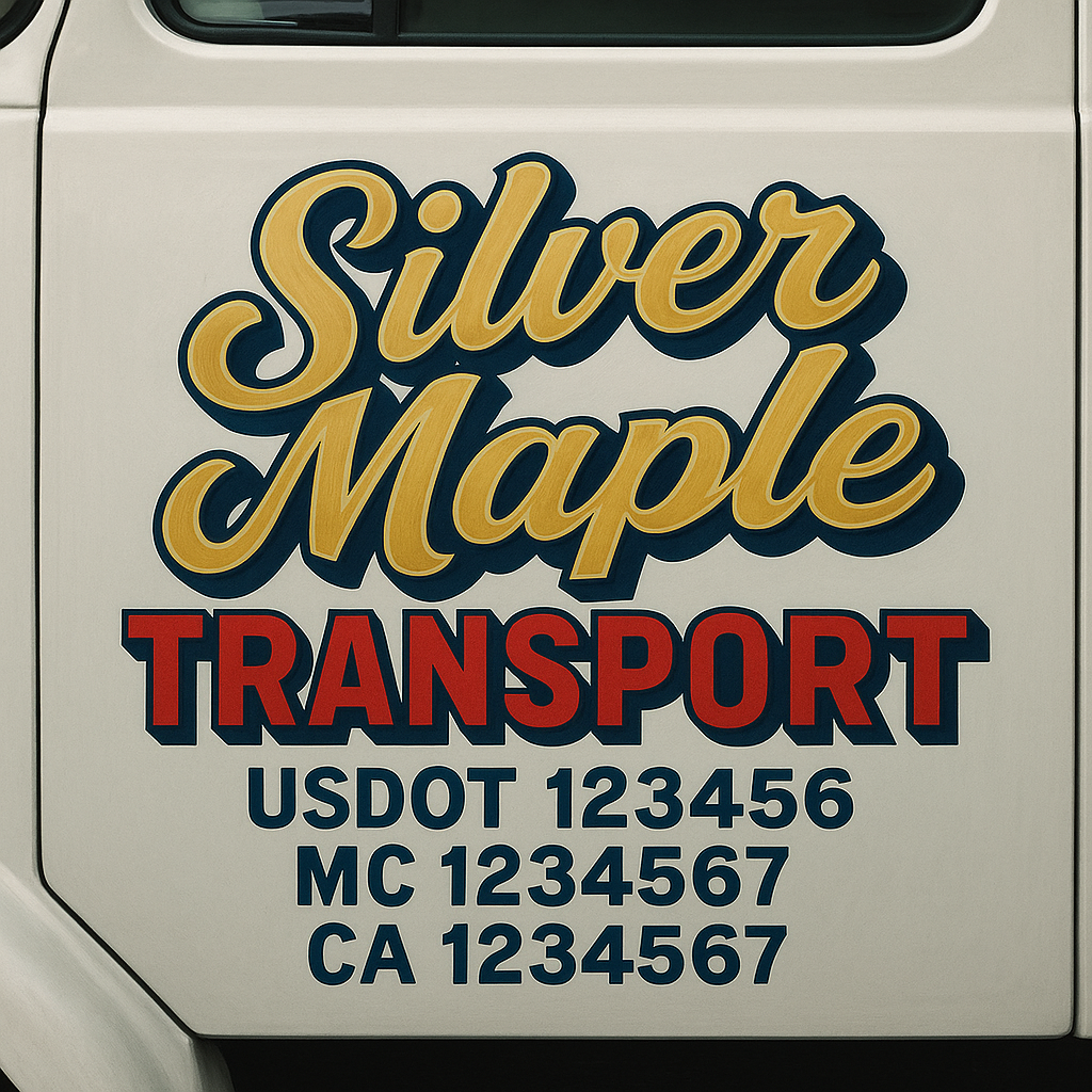 Truck Door Decal Lettering Sticker Signs | Add Your Info - Create Your Own Semi-Truck Door Signs
