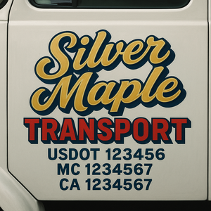 Truck Door Decal Lettering Sticker Signs | Add Your Info - Create Your Own Semi-Truck Door Signs