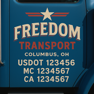 Truck Door Decal Lettering Sticker Signs | Add Your Info - Create Your Own Semi-Truck Door Signs