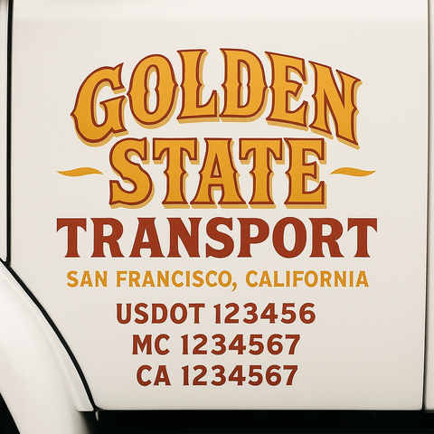 Truck Door Decal Lettering Sticker Signs | Add Your Info - Create Your Own Semi-Truck Door Signs