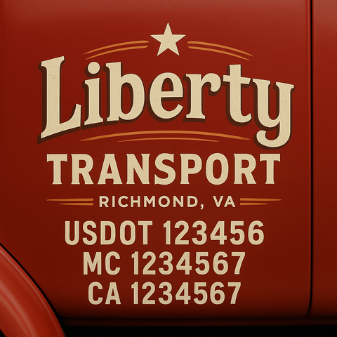 Truck Door Decal Lettering Sticker Signs | Add Your Info - Create Your Own Semi-Truck Door Signs