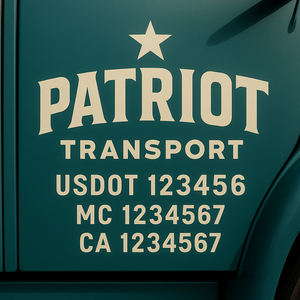 Truck Door Decal Lettering Sticker Signs | Add Your Info - Create Your Own Semi-Truck Door Signs