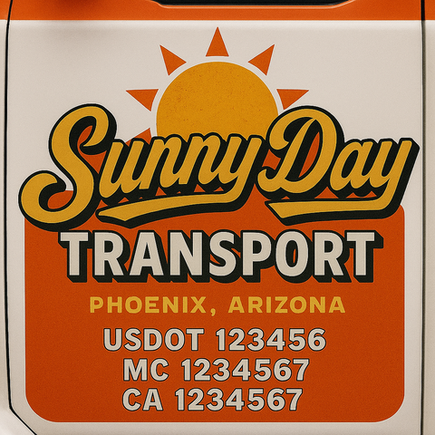 Truck Door Decal Lettering Sticker Signs | Add Your Info - Create Your Own Semi-Truck Door Signs