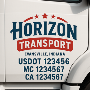 Truck Door Decal Lettering Sticker Signs | Add Your Info - Create Your Own Semi-Truck Door Signs