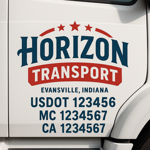 Truck Door Decal Lettering Sticker Signs | Add Your Info - Create Your Own Semi-Truck Door Signs
