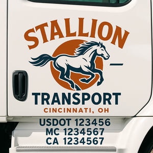 Truck Door Decal Lettering Sticker Signs | Add Your Info - Create Your Own Semi-Truck Door Signs