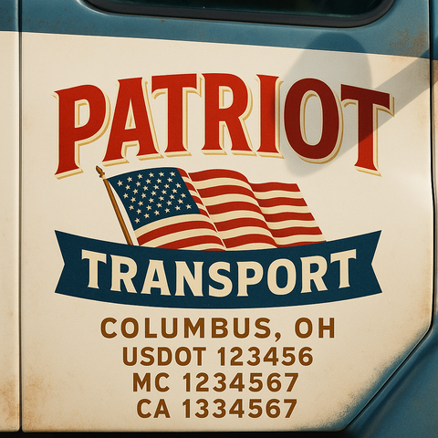 Truck Door Decal Lettering Sticker Signs | Add Your Info - Create Your Own Semi-Truck Door Signs
