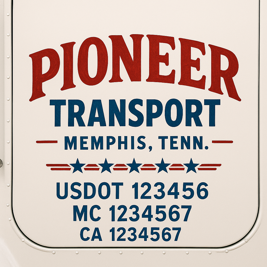 Truck Door Decal Lettering Sticker Signs | Add Your Info - Create Your Own Semi-Truck Door Signs