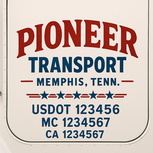 Truck Door Decal Lettering Sticker Signs | Add Your Info - Create Your Own Semi-Truck Door Signs