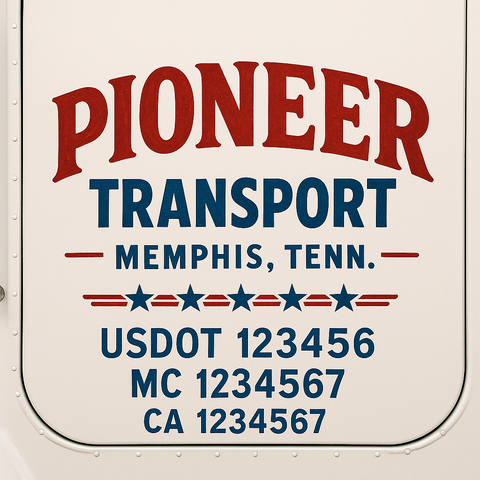 Truck Door Decal Lettering Sticker Signs | Add Your Info - Create Your Own Semi-Truck Door Signs