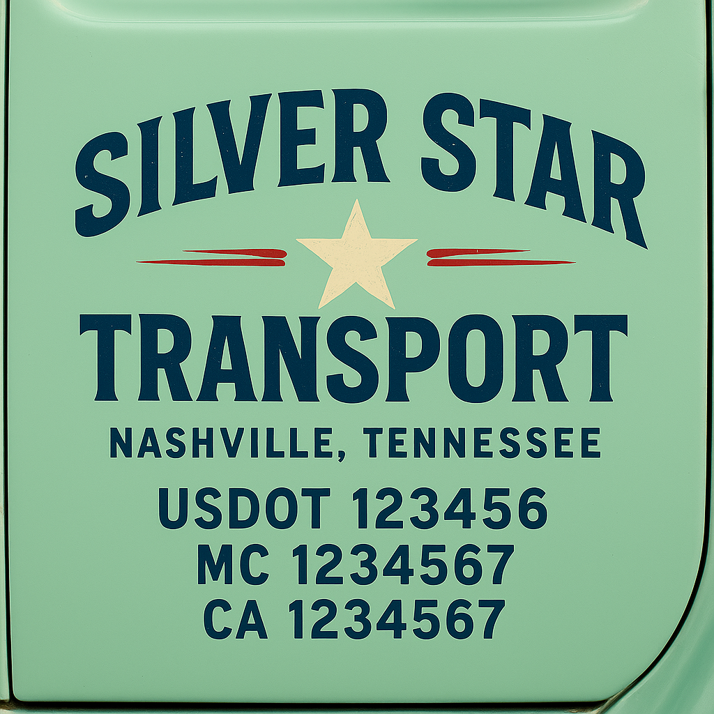 Truck Door Decal Lettering Sticker Signs | Add Your Info - Create Your Own Semi-Truck Door Signs