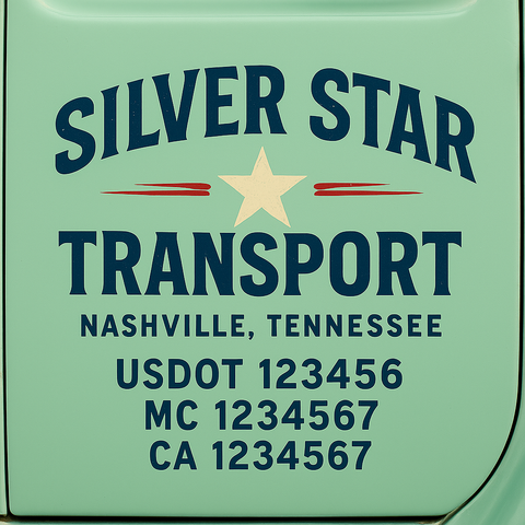 Truck Door Decal Lettering Sticker Signs | Add Your Info - Create Your Own Semi-Truck Door Signs