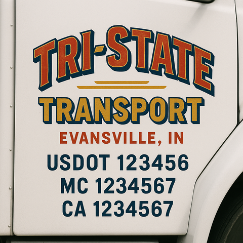 Truck Door Decal Lettering Sticker Signs | Add Your Info - Create Your Own Semi-Truck Door Signs