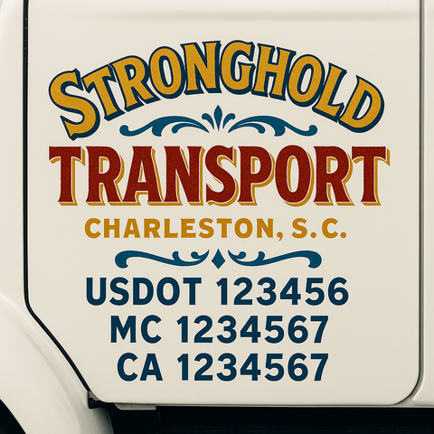 Truck Door Decal Lettering Sticker Signs | Add Your Info - Create Your Own Semi-Truck Door Signs