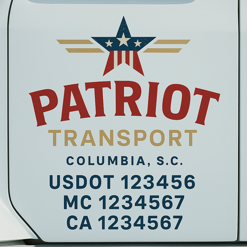 Truck Door Decal Lettering Sticker Signs | Add Your Info - Create Your Own Semi-Truck Door Signs