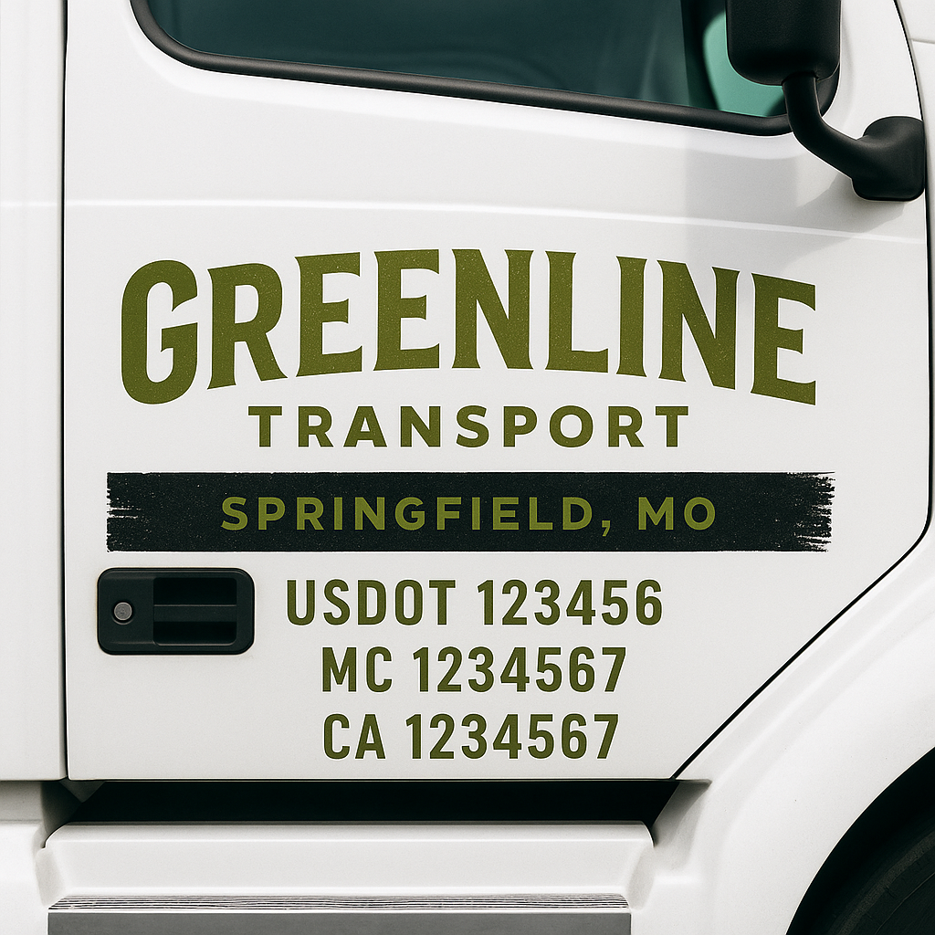 Truck Door Decal Lettering Sticker Signs | Add Your Info - Create Your Own Semi-Truck Door Signs
