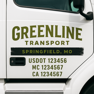 Truck Door Decal Lettering Sticker Signs | Add Your Info - Create Your Own Semi-Truck Door Signs