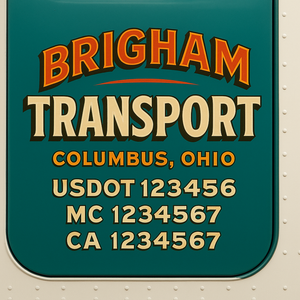 Truck Door Decal Lettering Sticker Signs | Add Your Info - Create Your Own Semi-Truck Door Signs