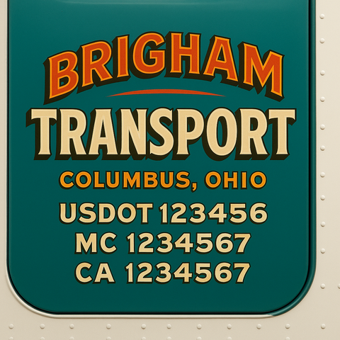 Truck Door Decal Lettering Sticker Signs | Add Your Info - Create Your Own Semi-Truck Door Signs