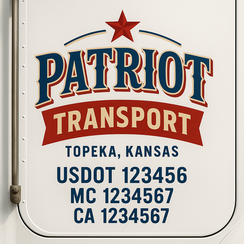 Truck Door Decal Lettering Sticker Signs | Add Your Info - Create Your Own Semi-Truck Door Signs