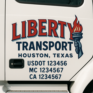 Truck Door Decal Lettering Sticker Signs | Add Your Info - Create Your Own Semi-Truck Door Signs