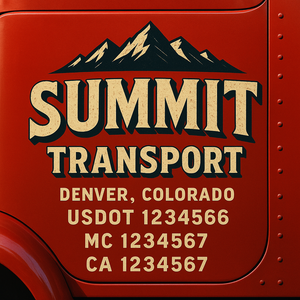 Truck Door Decal Lettering Sticker Signs | Add Your Info - Create Your Own Semi-Truck Door Signs