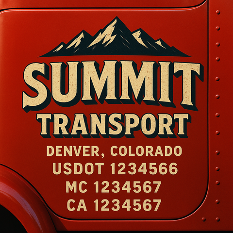 Truck Door Decal Lettering Sticker Signs | Add Your Info - Create Your Own Semi-Truck Door Signs